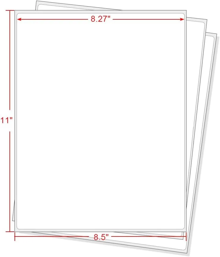 Full Sheet Address Shipping Labels - 8-1/2" x 11" - 8000 Labels