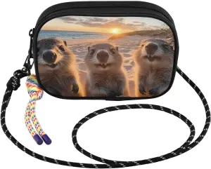 Funny Cute Animals Sunrise Crossbody Bag for Women Cell Phone Purses Women's Small Shoulder Handbags Wallet Purse with Strap