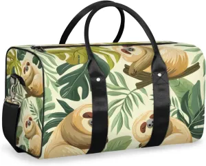 Funny Sloth Travel Duffle Bag for Women Men Gym Duffel Foldable Bag Waterproof Weekender Jungle Cute Sloth Duffle Tote