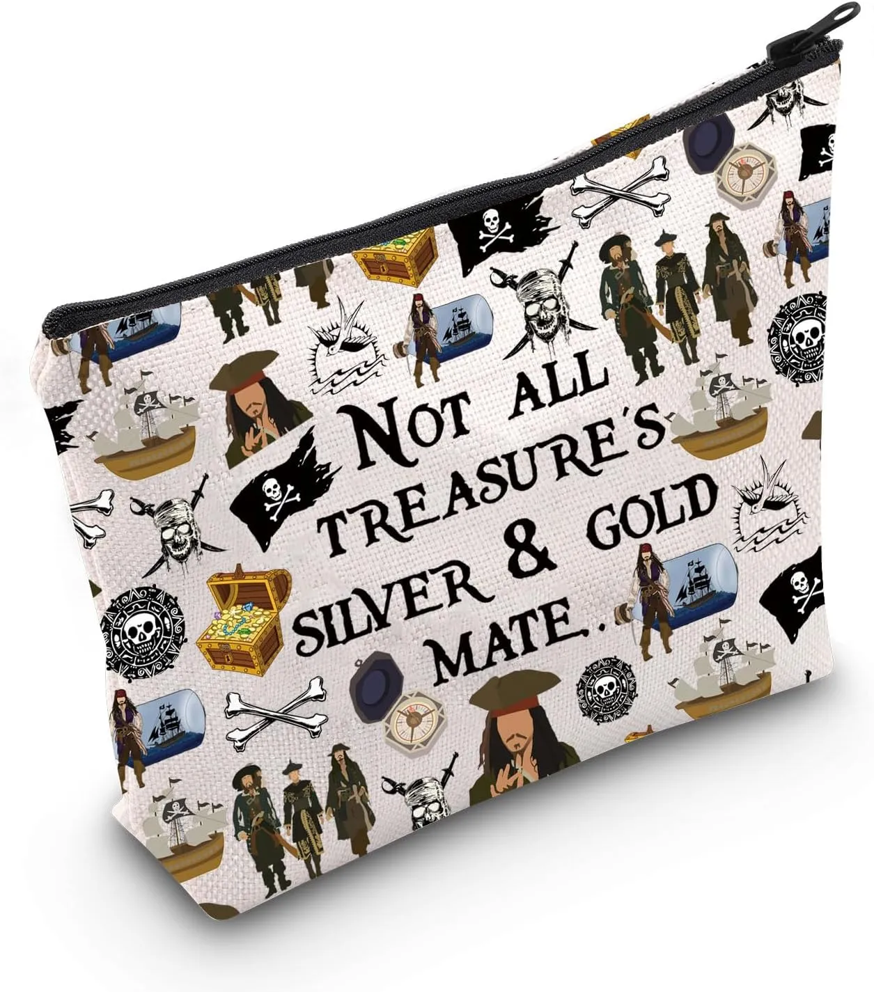 G2TUP Adventure Movie Makeup Bag Adventure Lover Gifts Not All Treasure’s Is Silver And Gold Mate Adventure Zipper Bag (NOT ALL)