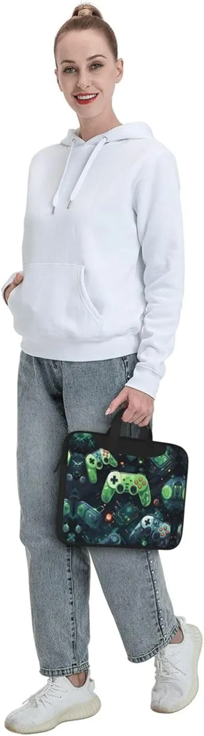 Gamepad Circuit Version Pattern Laptop Bag - with Soft Interior, Multiple Pockets - Ideal for Men, Travel and Business