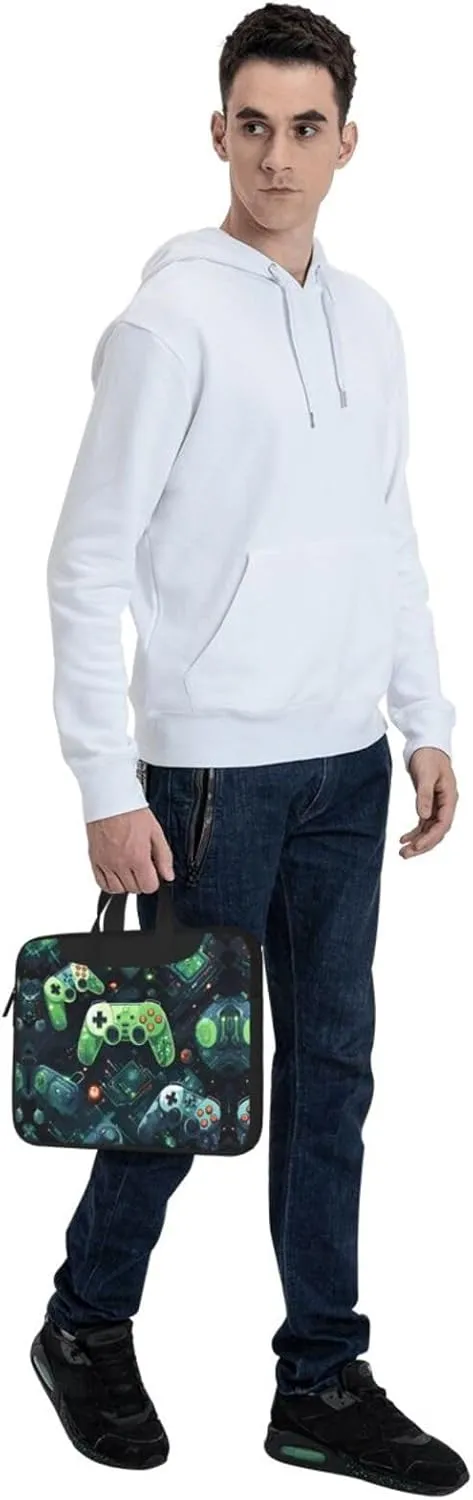 Gamepad Circuit Version Pattern Laptop Bag - with Soft Interior, Multiple Pockets - Ideal for Men, Travel and Business