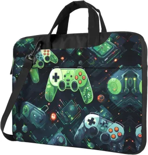 Gamepad Circuit Version Pattern Laptop Bag - with Soft Interior, Multiple Pockets - Ideal for Men, Travel and Business