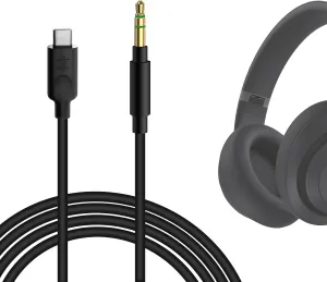 Geekria USB-C Digital to Audio Cable Compatible with Beats Studio Pro, Solo 4/3/2/Pro, Studio 3/2, Mixr Headphones, Replacement Type-C Audio Cord (5.6ft/1.7m)