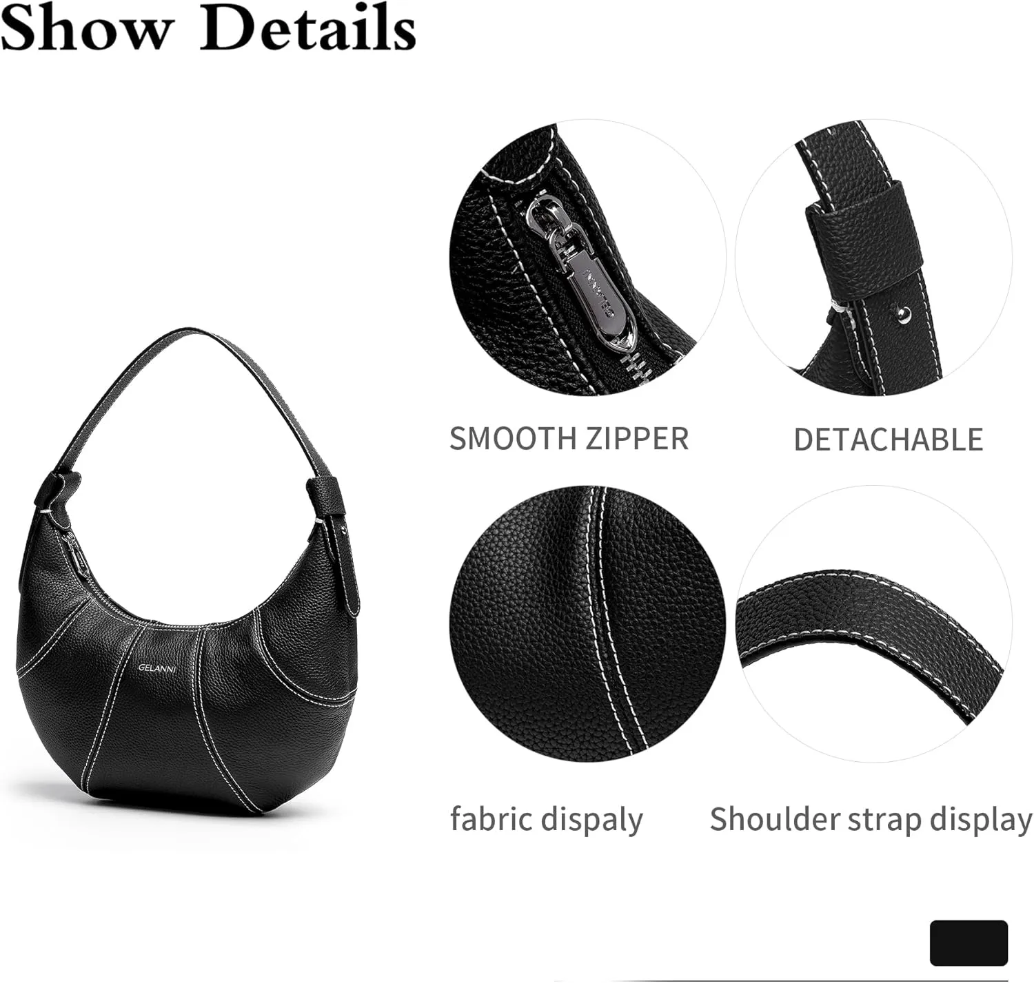 Genuine Hobo Tote Bag Handle Bag for Women Cute Handbag Everyday Clutch Purses for Women with Zipper