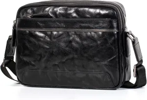 Genuine Leather CrossBody Bag for Men Sling Shoulder Bags Handbag Bag Messenger Pack Outdoor Satchel Travel Business