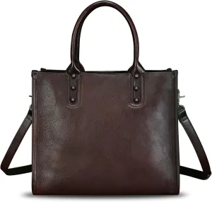Genuine Leather Purses and Handbags for Women Tote Bag Vintage Crossbody Shoulder Bag Top Handle Bag Satchel