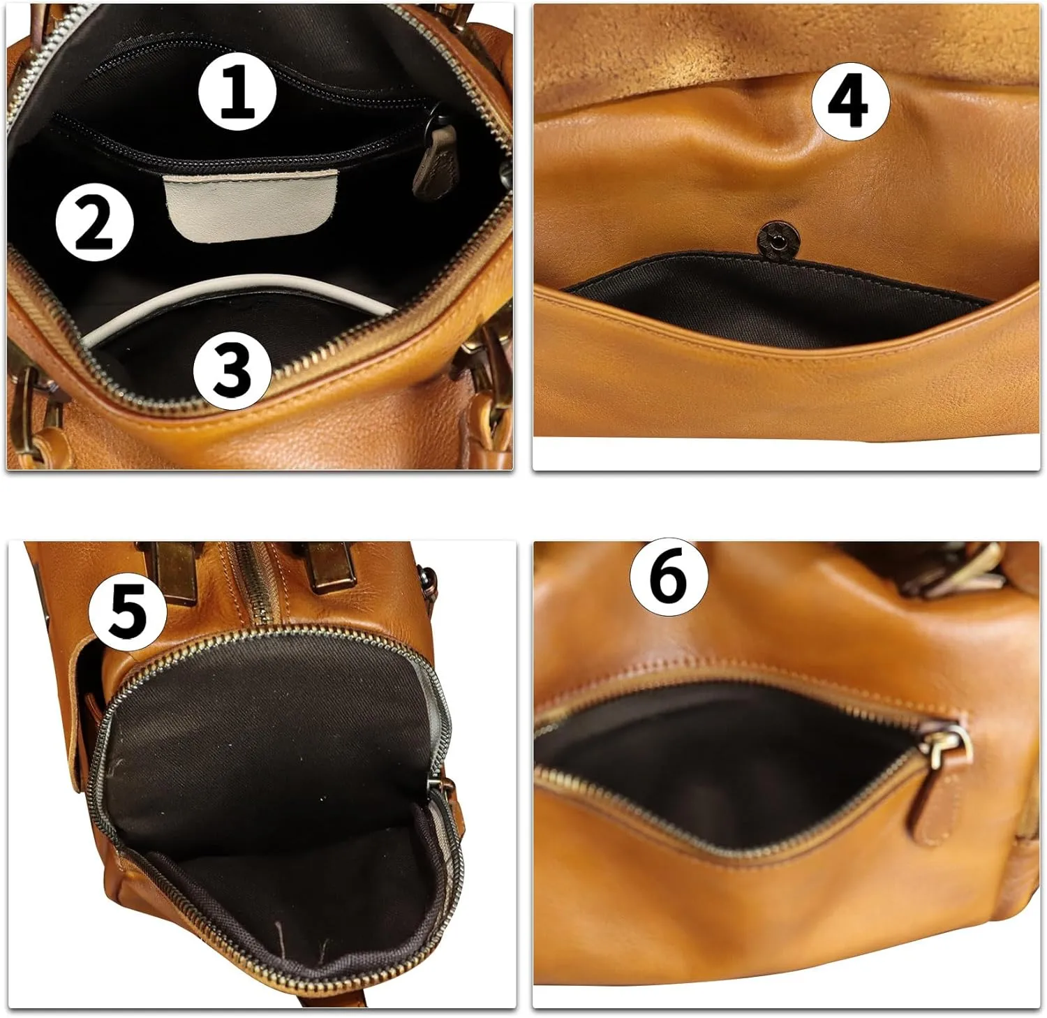 Genuine Leather Satchel for Women - Handbag with Top Handle and Shoulder Strap - Crossbody Bag - Handmade Purses