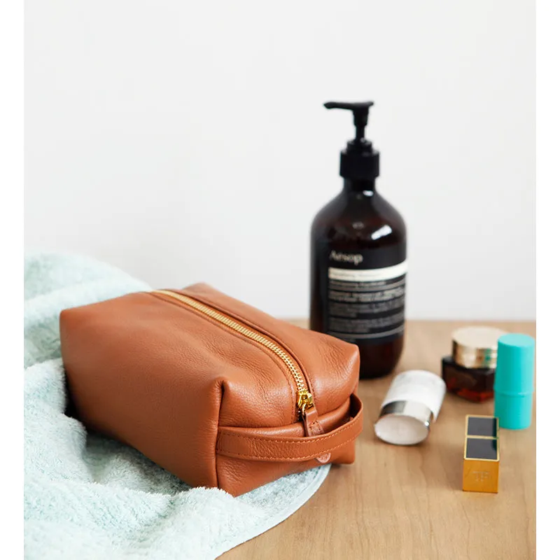 Genuine Leather Travel Toiletry Bag Large Capacity (Multiple Colors)