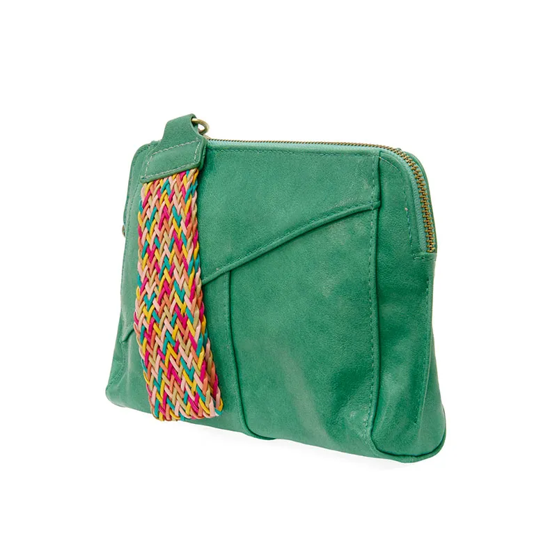 Gigi Crossbody with Woven Wristlet Strap