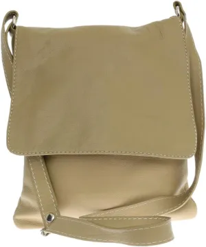 Girly HandBags Womens Italian Soft Leather Cross Body Messenger Bag Vera Plelle Shoulder Bag Flap Zipper