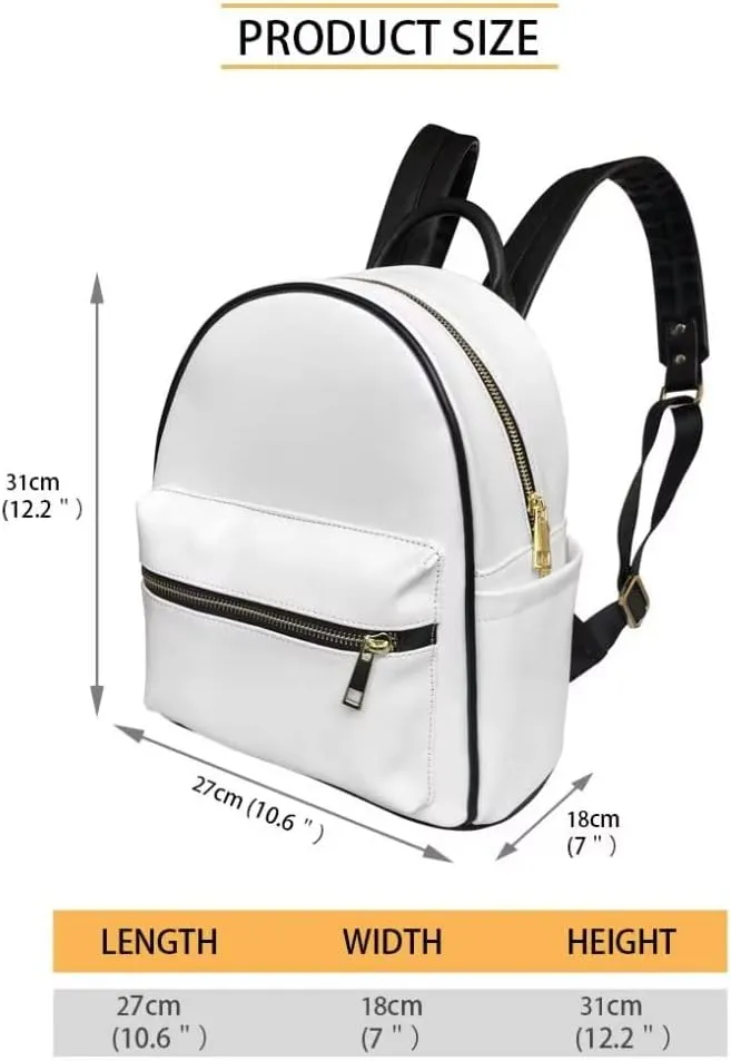 GLENLCWE Custom Backpack Purse for Women 2Pcs Personalized Leather Zipper Rucksack Travel Shoulder Bag Wallet Handbag Anti Theft(Name/Photo/Logo)
