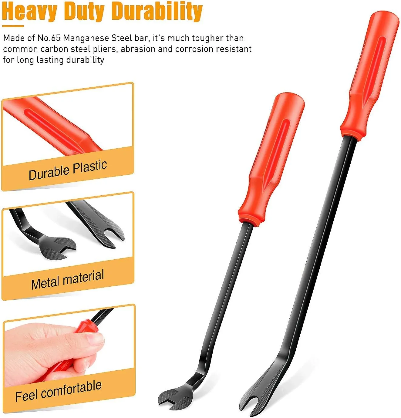 GOOACC 3 Pcs Clip Pliers Set & Fastener Remover - Auto Upholstery Combo Repair Kit with Storage Bag for Car Car Panel Dashboard