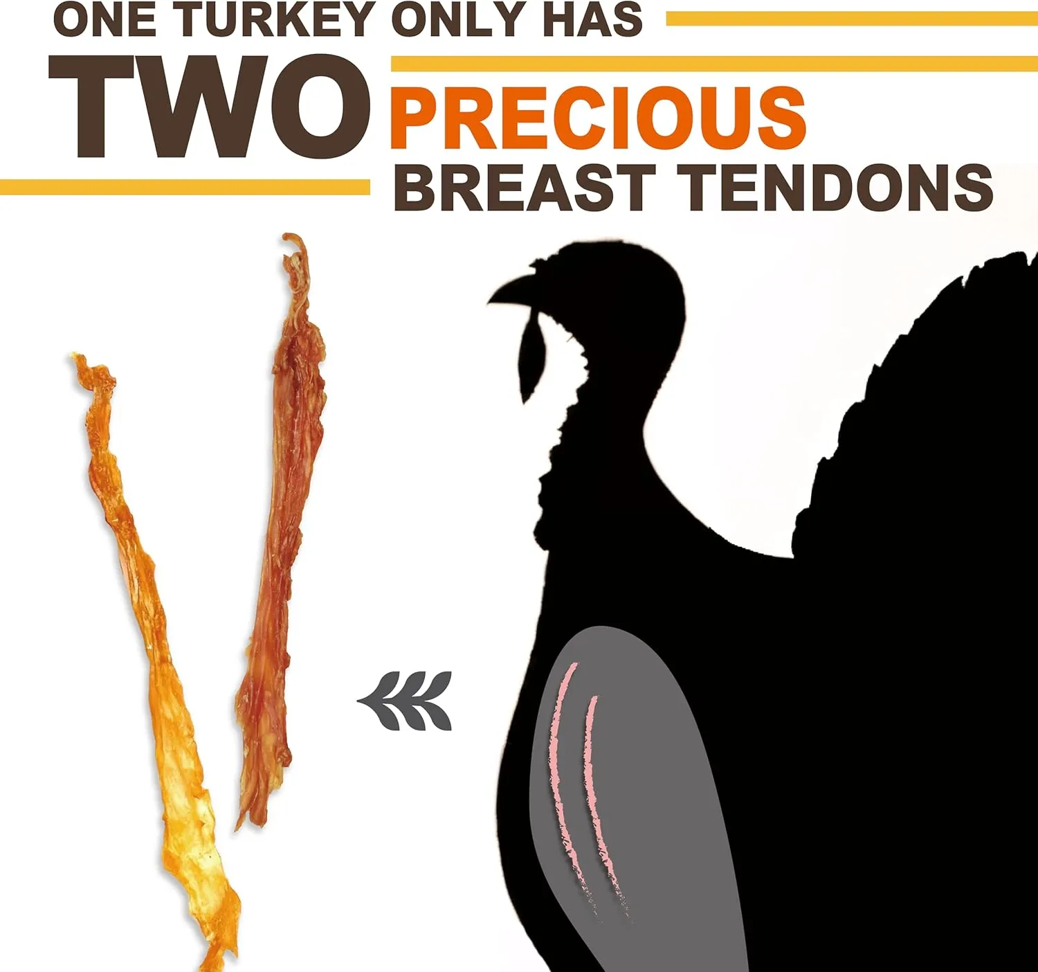 Gootoe Turkey Tendon Dog Treats, Turkey Tendon Pretzel (S) 6 Units/Pack, 100% USA-Sourced, Natural Snack, Premium Training Chews, Hypoallergenic, Reseal Value Bags, Size for Small Dogs