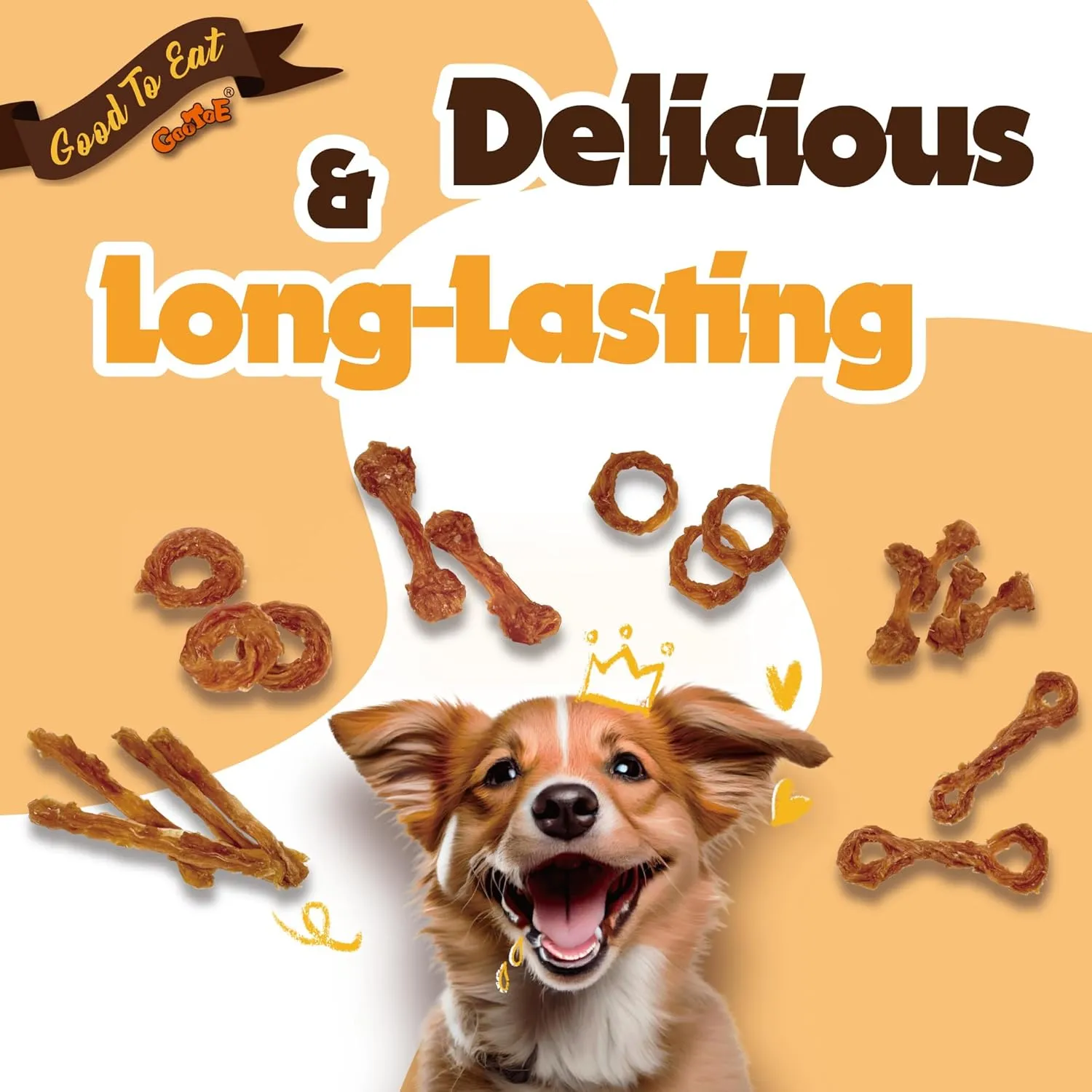 Gootoe Turkey Tendon Dog Treats, Turkey Tendon Pretzel (S) 6 Units/Pack, 100% USA-Sourced, Natural Snack, Premium Training Chews, Hypoallergenic, Reseal Value Bags, Size for Small Dogs