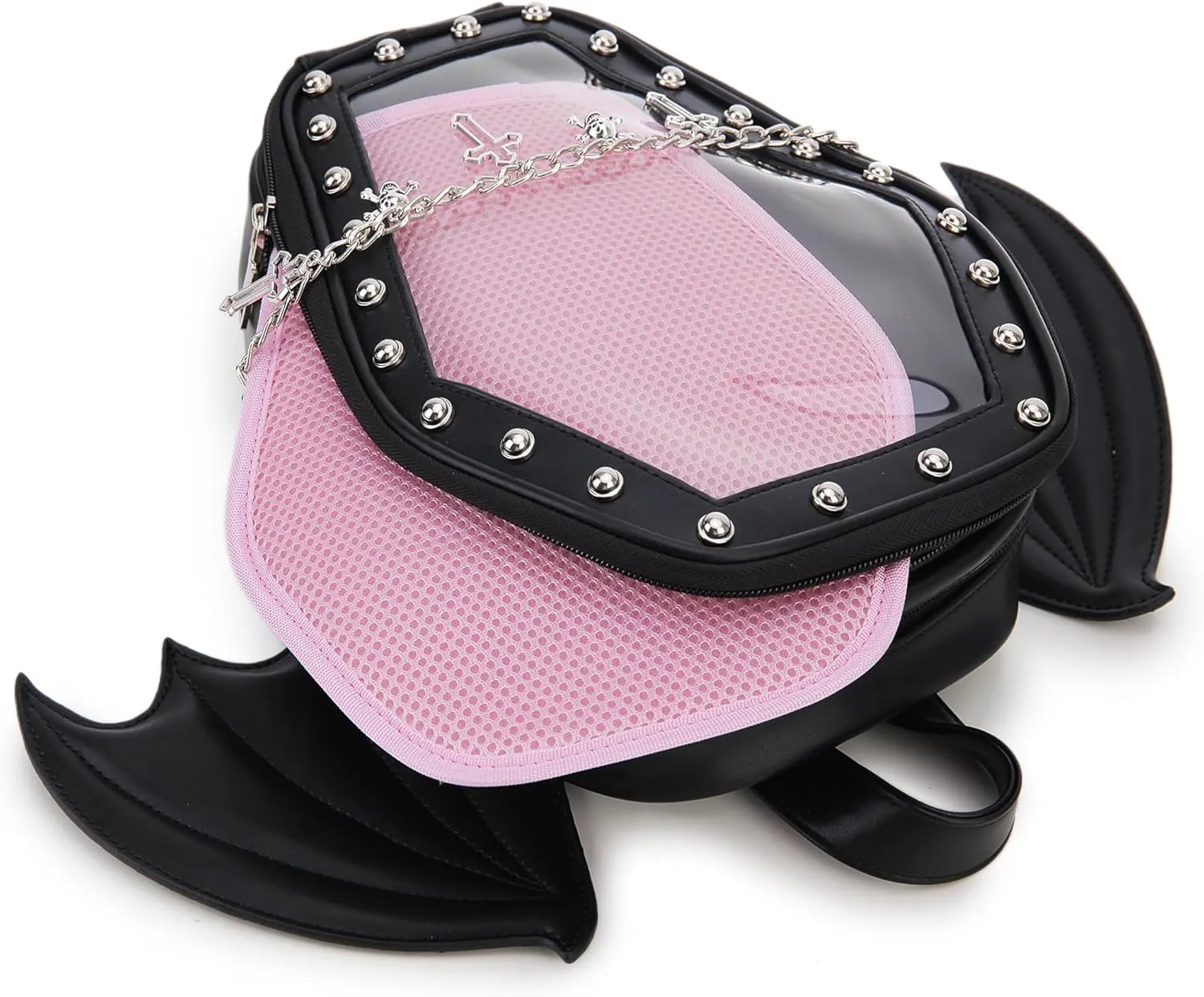 Gothic Coffin Shape Fashion Purses and Handbags for Women Halloween Shoulder Bag Backpack
