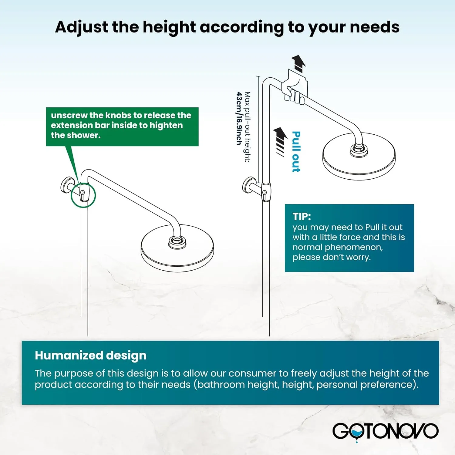 gotonovo Exposed Bathroom Shower Faucet Set Shower Fixture 8 Inch Rainfall Shower Head Handheld Shower Cross Handle Wall Mount 2 Functions Brushed Nickel