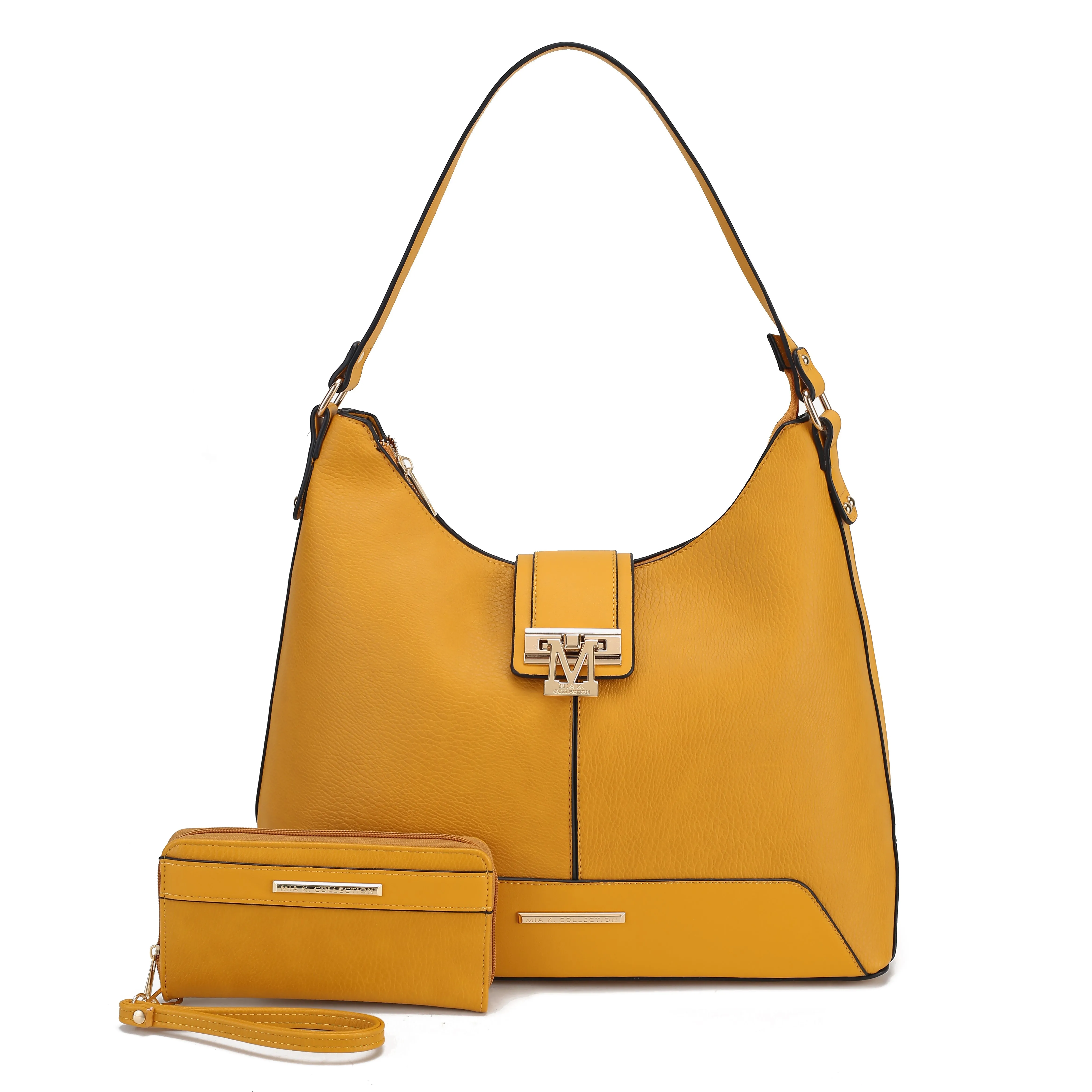Graciela Solid Hobo Bag and Wallet Set