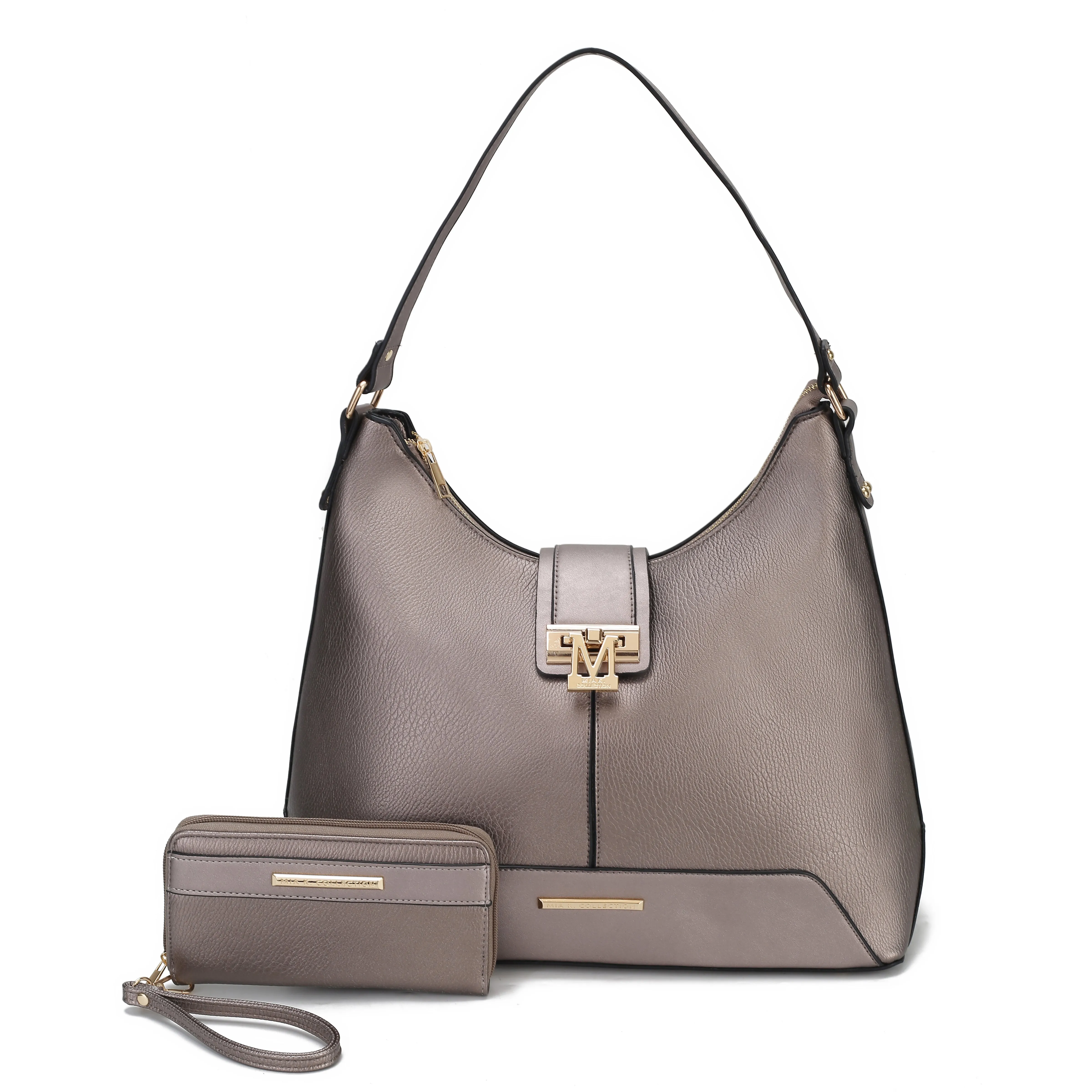 Graciela Solid Hobo Bag and Wallet Set