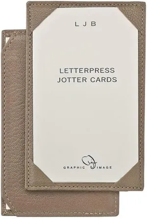 Graphic Image Pocket Jotter Taupe Goatskin (tm) -