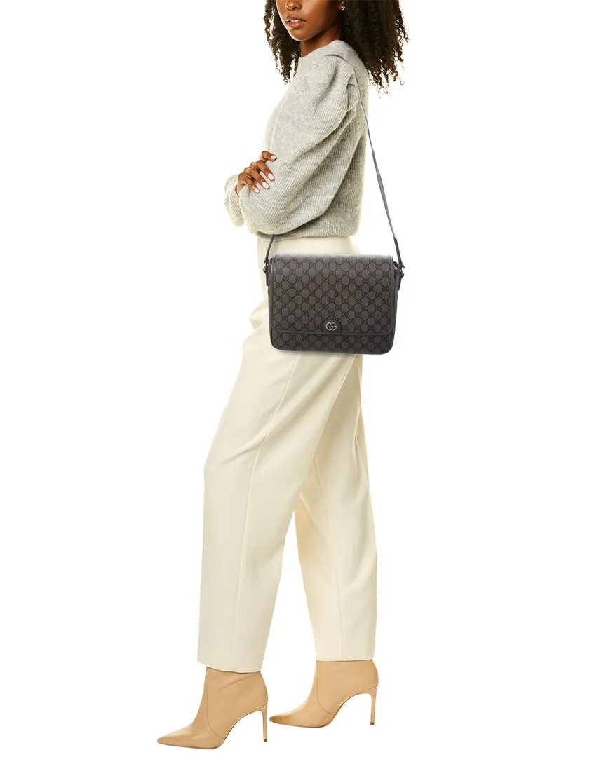 Gucci Ophidia GG Supreme Canvas & Leather Messenger Bag