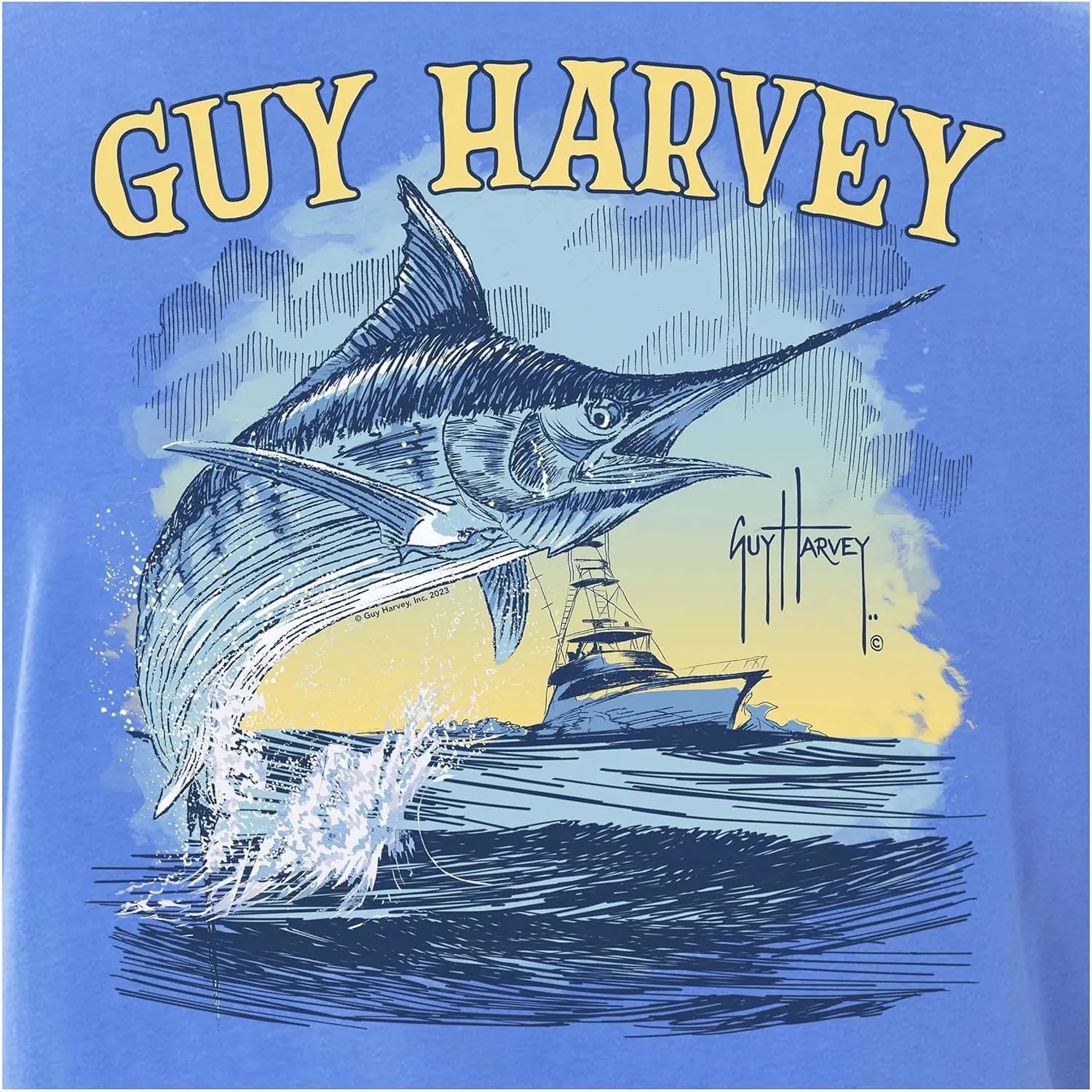 Guy Harvey Men’s Billfish Collection Short Sleeve Pocket T-Shirt