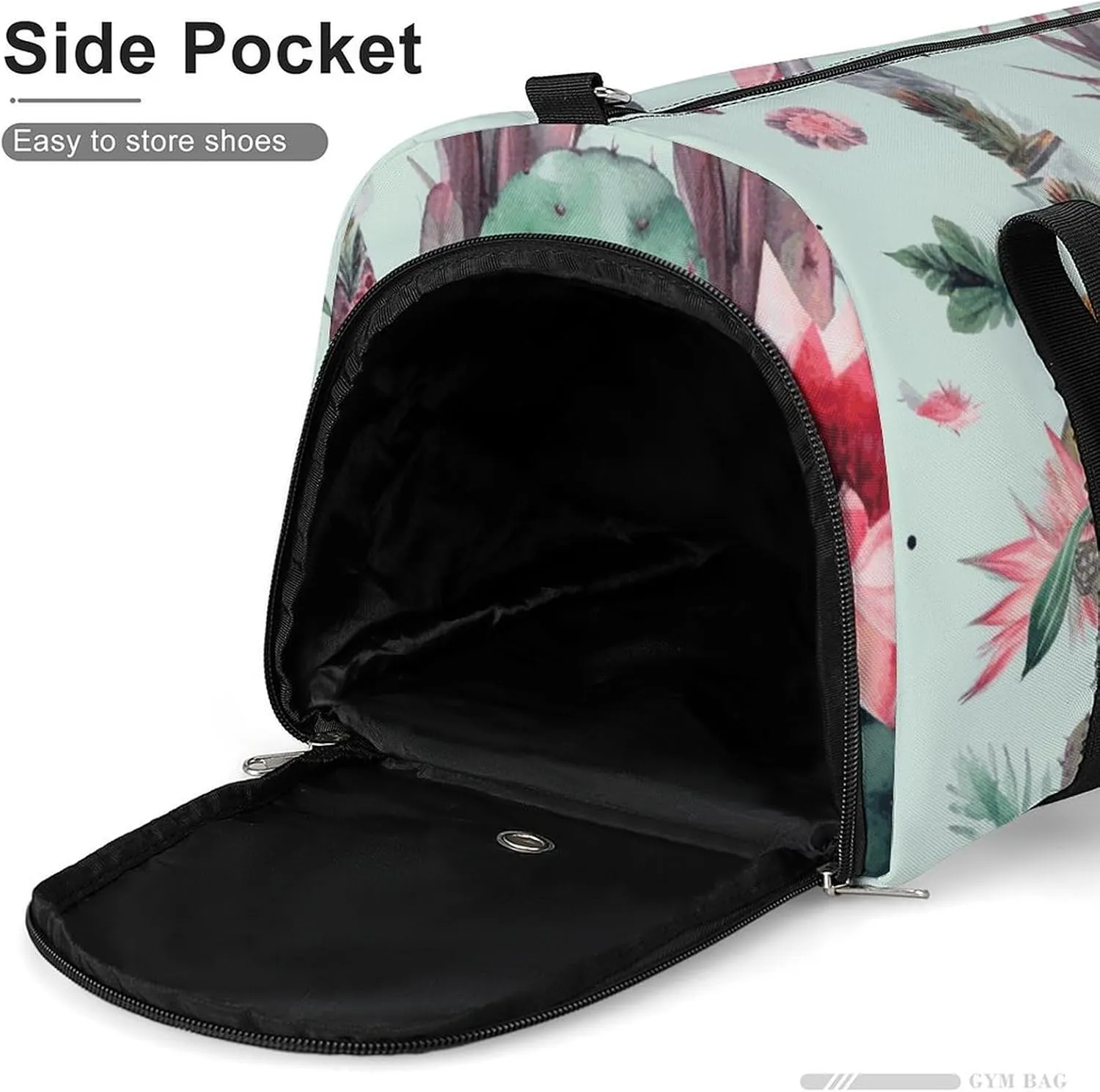 Gym Bag Cactus Arrow Pattern Duffel Bag for Men Women Overnight Bag with Shoe Compartment Workout Bags