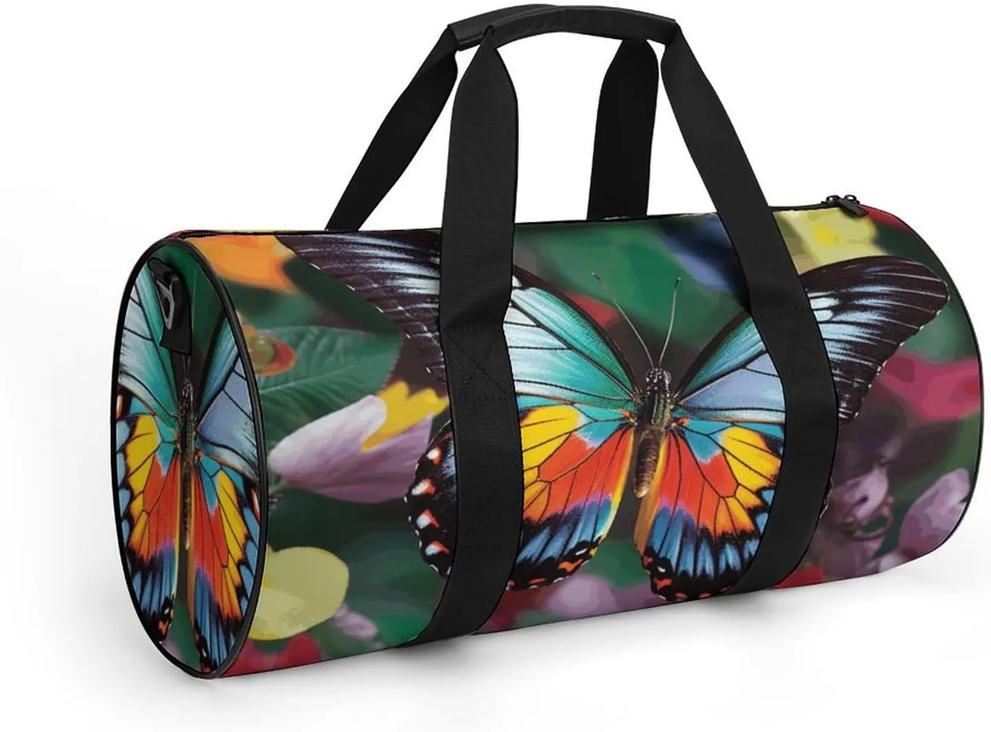 Gym Bag Colorful Butterfly Duffel Bag for Men Women Overnight Bag with Shoe Compartment Workout Bags