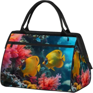 Gym Bag for Women Men, Travel Sports Duffel Bag with Trolley Sleeve, Gym Bag Weekender Overnight Bag Carry On Tote Bag