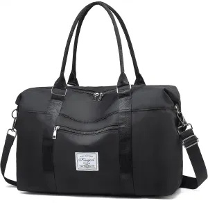 Gym Bag with Wet Pocket, Foldable Travel Duffle Bag Carry On Weekender Bags for Women, Waterproof Overnight Bag for Travel, Gym, Yoga