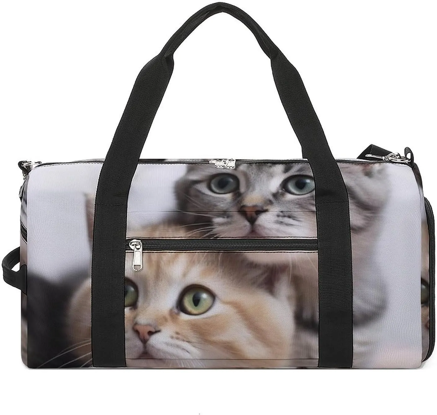 Gym Bags for Men Women Cats Duffle Bag Travel Overnight Bag with Shoe Compartment Tote Bags