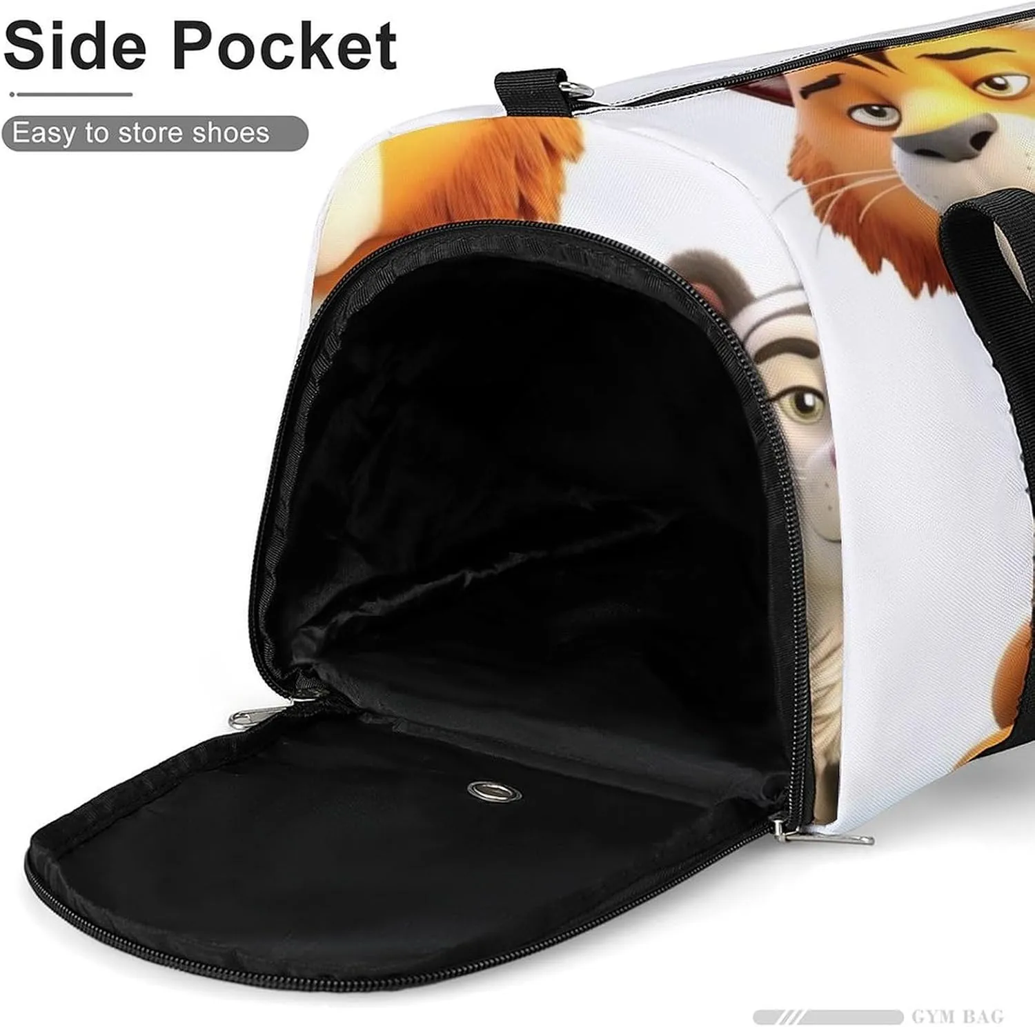Gym Bags for Men Women Cute Little Animals Duffle Bag Travel Overnight Bag with Shoe Compartment Tote Bags