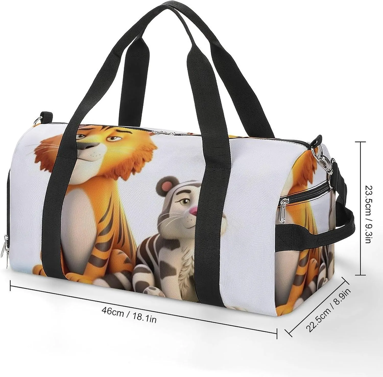 Gym Bags for Men Women Cute Little Animals Duffle Bag Travel Overnight Bag with Shoe Compartment Tote Bags