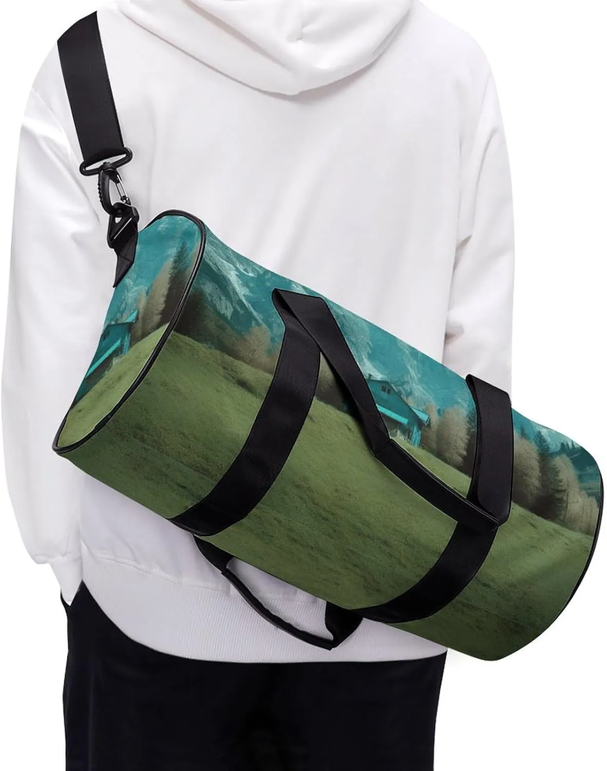 Gym Bags for Men Women House on The Prairie Duffle Bag Travel Overnight Bag with Shoe Compartment Tote Bags
