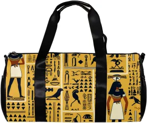 Gym Bags for Men,Travel Duffel Bags for Women,Ancient Egyptian National Symbols,Workout Bag