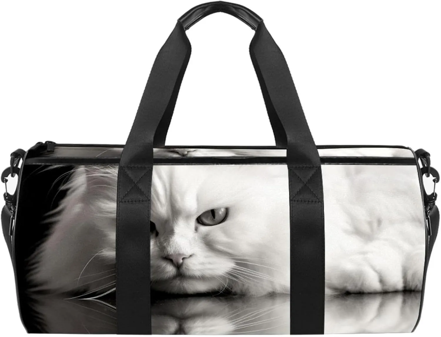 Gym Bags for Women,Duffle Bag for Travel,Angry Cat,Gym Bag for Men