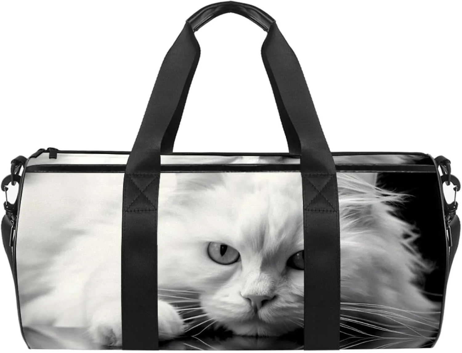 Gym Bags for Women,Duffle Bag for Travel,Angry Cat,Gym Bag for Men