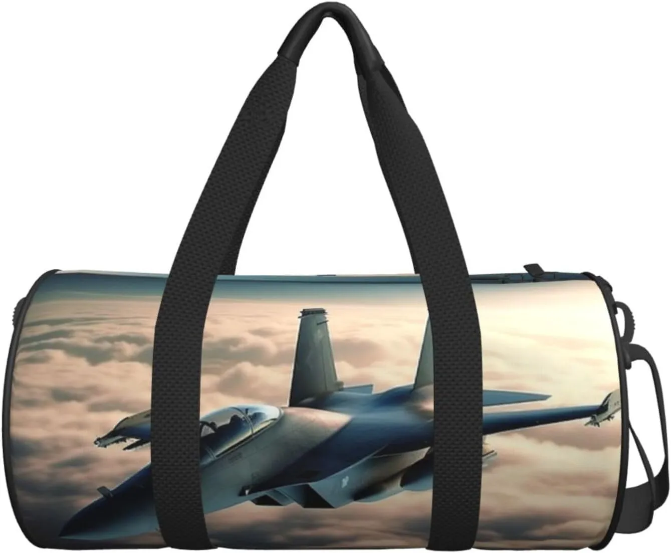 Gym Bags Small Aircraft Fighter Jets Duffel Bag Overnight Bag with Shoe Compartment Carryon Bag for Men Women