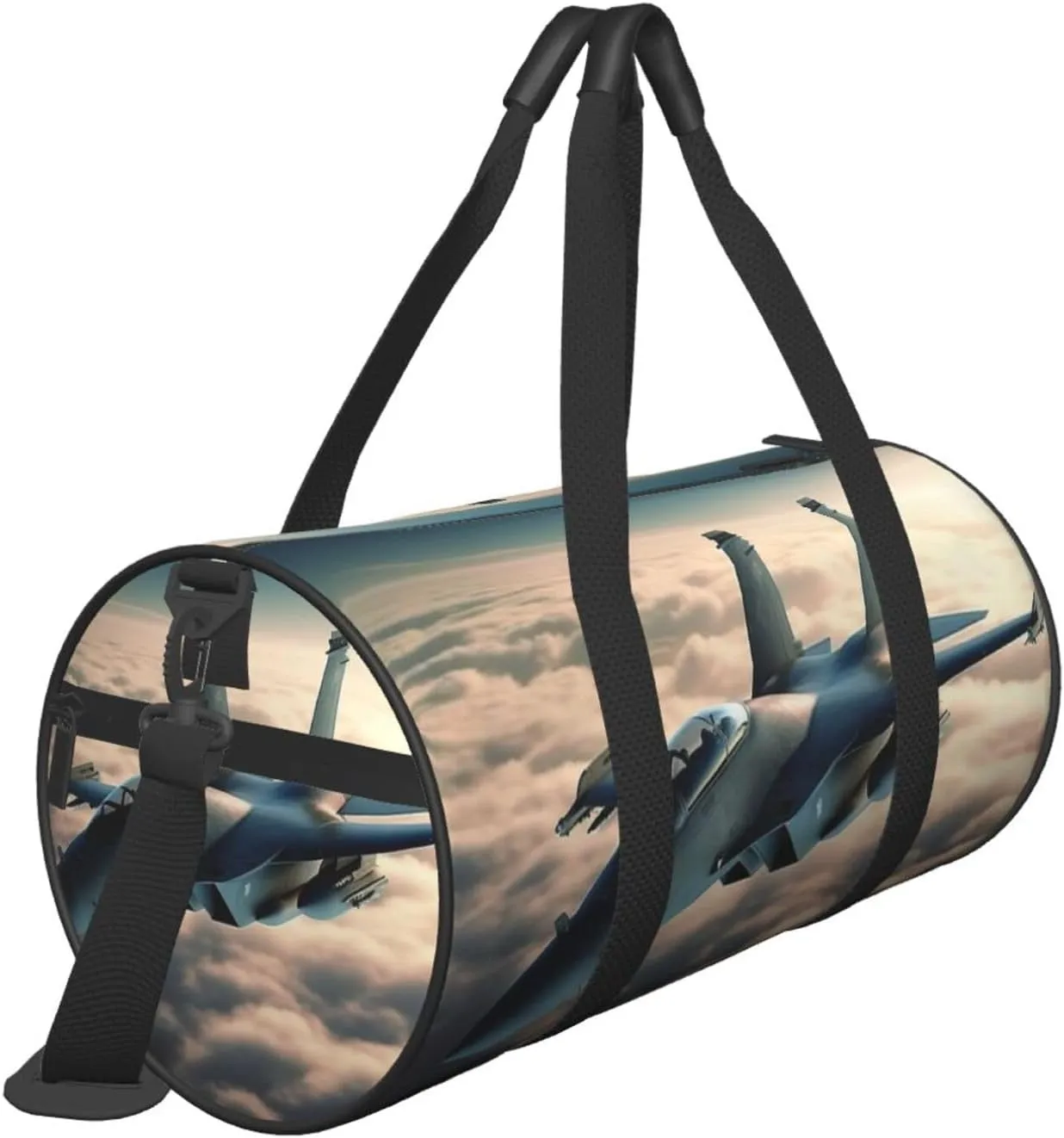 Gym Bags Small Aircraft Fighter Jets Duffel Bag Overnight Bag with Shoe Compartment Carryon Bag for Men Women