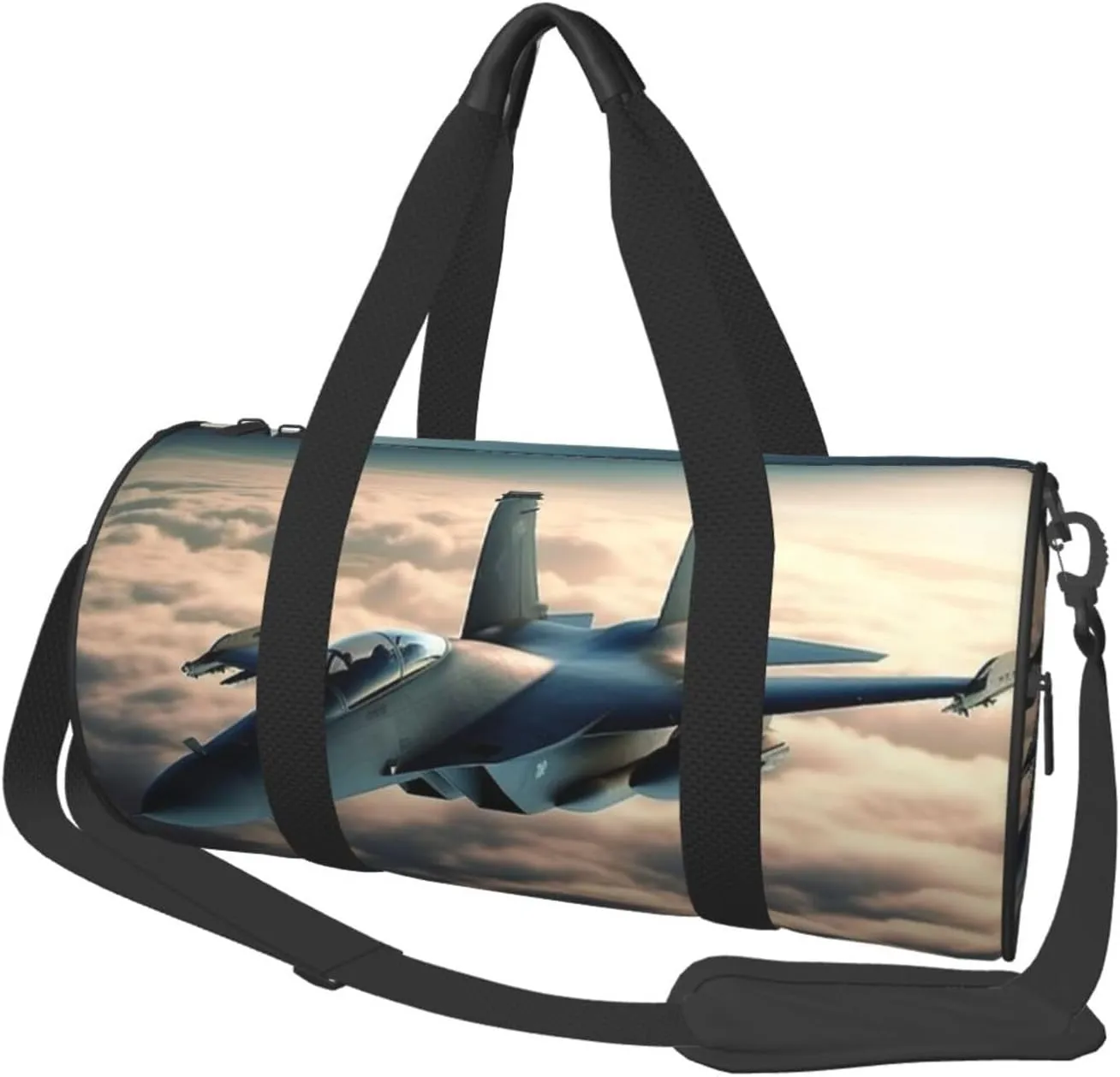 Gym Bags Small Aircraft Fighter Jets Duffel Bag Overnight Bag with Shoe Compartment Carryon Bag for Men Women