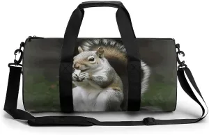 Gym Bags Small Squirrel Duffel Bag Overnight Bag with Shoe Compartment Carryon Bag for Men Women
