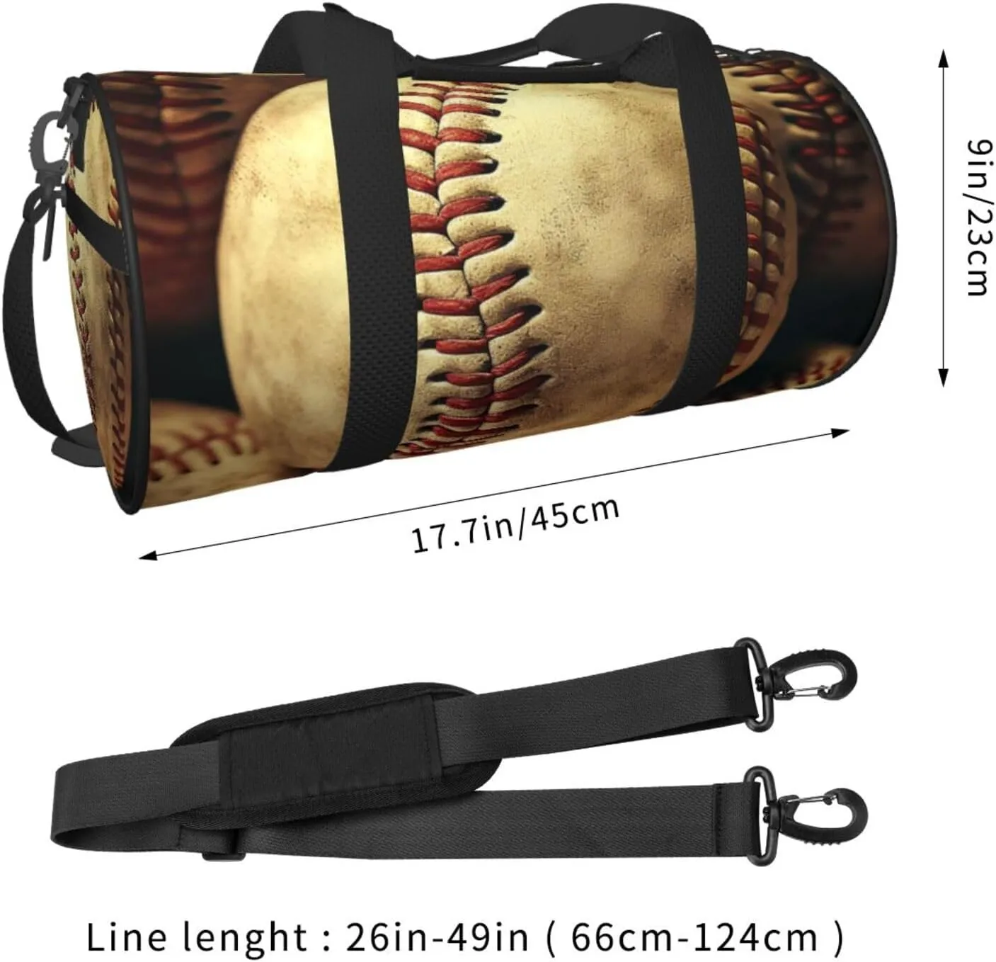 Gym Bags Small Vintage Baseball Duffel Bag Overnight Bag with Shoe Compartment Carryon Bag for Men Women