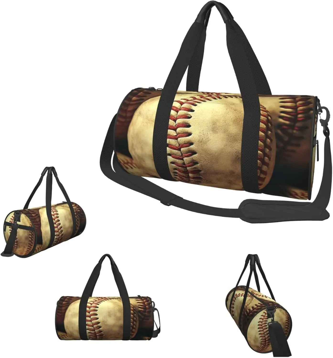 Gym Bags Small Vintage Baseball Duffel Bag Overnight Bag with Shoe Compartment Carryon Bag for Men Women
