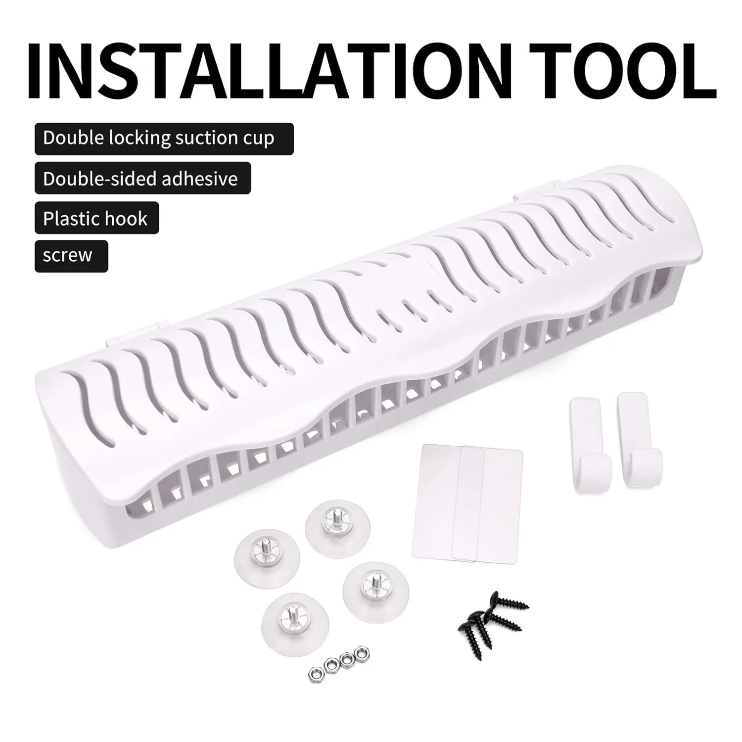 Hair Extension Holder Hair Extension Style Caddy Designed to Hold Clip-Ins, Tape-In’s, Micro Bundles and Sew-In Wefts While You Color, Wash, Style, Pack and Store (White)