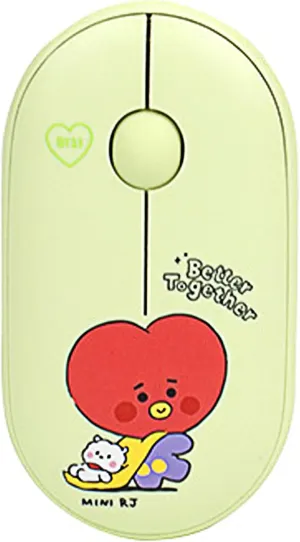 Hamee BT21 My Little Buddy Series Mouse [Computer Mouse Wireless Cute] [Silent Nano Receiver Mouse Office Birthday] [BT21 Mouse] for Laptop, iPad, MacOS, PC, Windows, Android - TATA