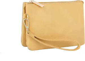 Handbag Republic Fashion Triple Compartment Crossbody Wristlet Bag by Calin Collection