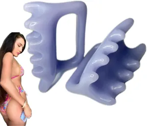 Handheld Celulite Saggy Skin Neck Shoulder Back Massager, 2 pieces, Guasha Tool Stress Relief Relax Eliminating Excess Body Fat Deposition Massage Lymphatic Drainage Fascia Release, Blue