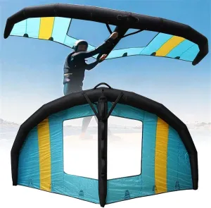 Handheld Inflatable Surfing Wing, Kitesurfing Inflatable Foil Kite, Wind Wings for Adult, Beginner, Water Play, Outdoor Fun Sports