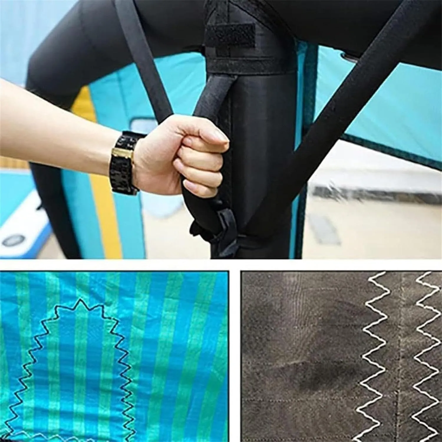 Handheld Inflatable Surfing Wing, Kitesurfing Inflatable Foil Kite, Wind Wings for Adult, Beginner, Water Play, Outdoor Fun Sports