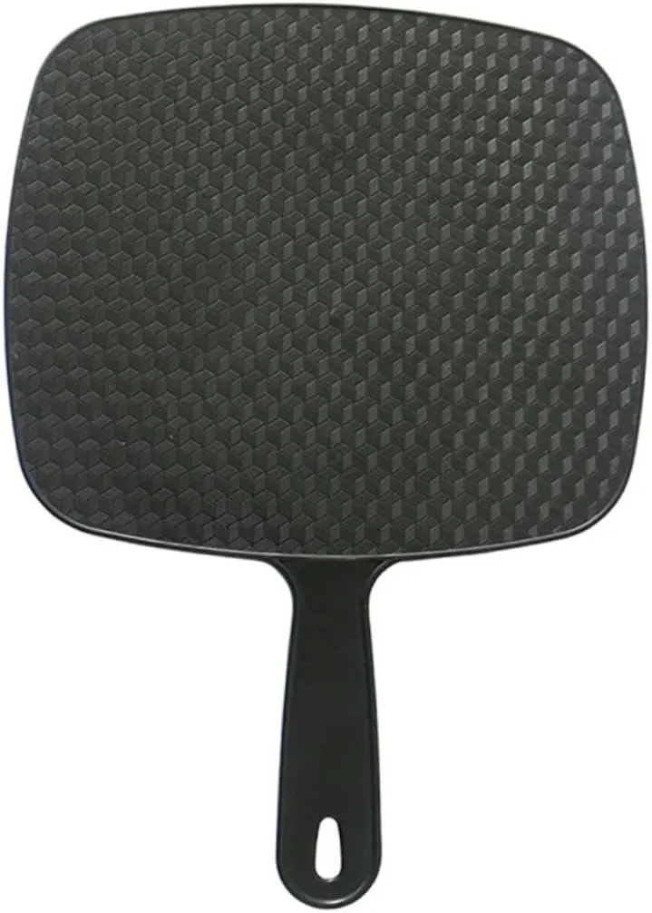 Handheld Mirror with Handle Ergonomic Design for Hairdressers and Makeup Classic Black Salon Mirror for Professional and Home Use